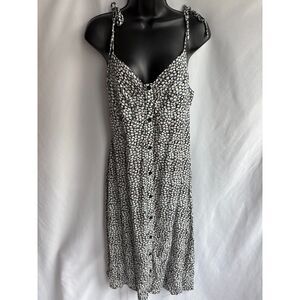 Blush BJ Floral Cottagecore Midi Dress Tie Straps L Prairie Peasant Milkmaid